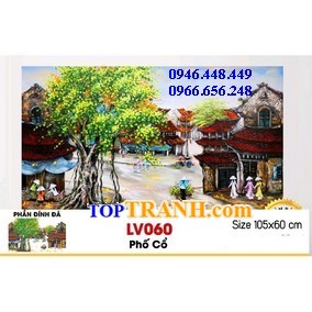 Tranh gắn đá phố cổ
